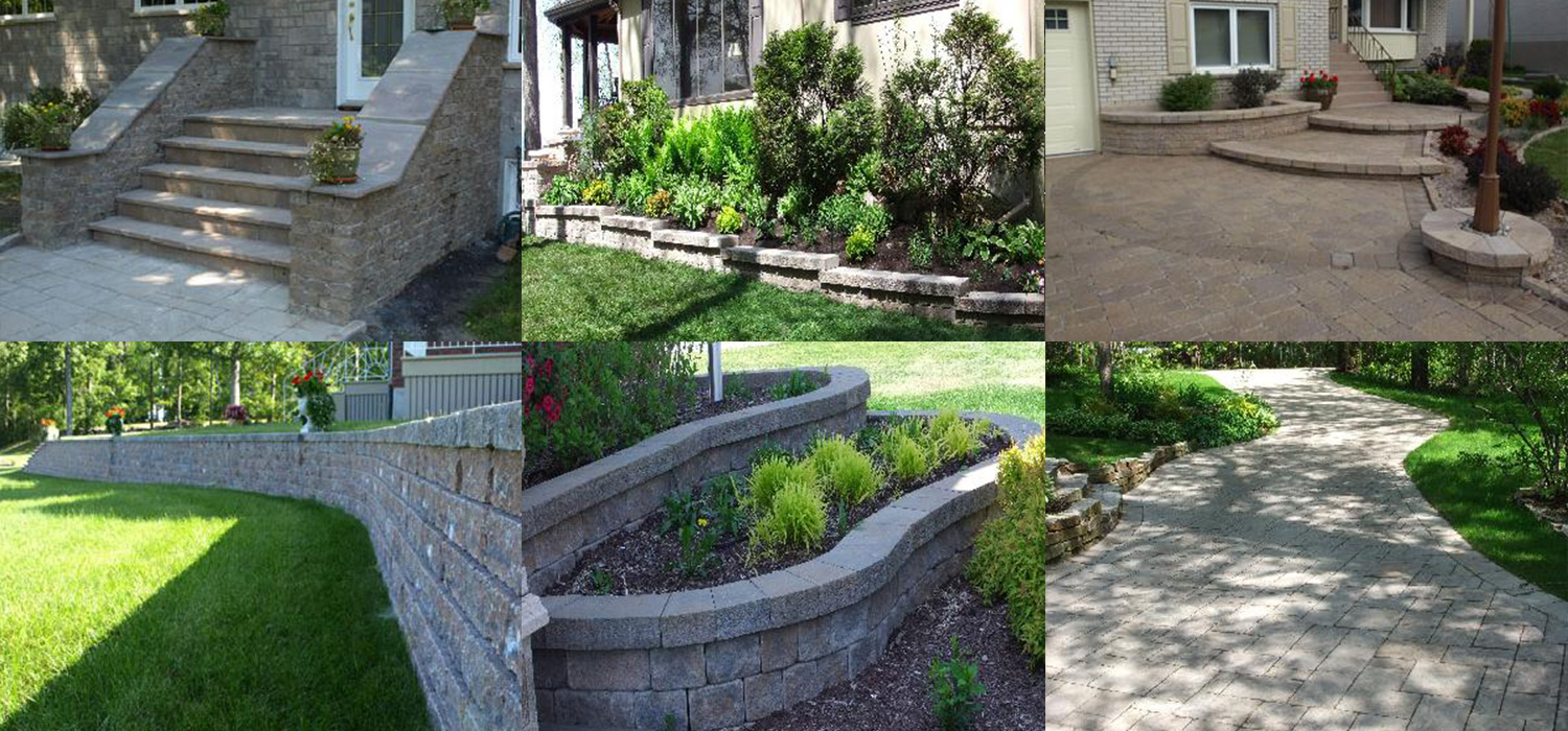 Wide range of paving stones, slabs, steps and curbs